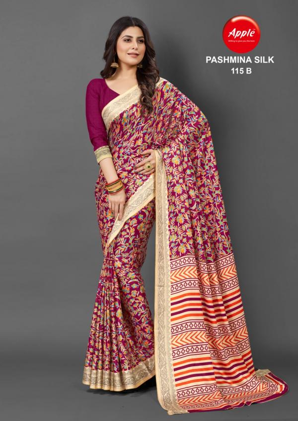 Apple Pashmina Silk 115 Ocassional Silk Saree Collection